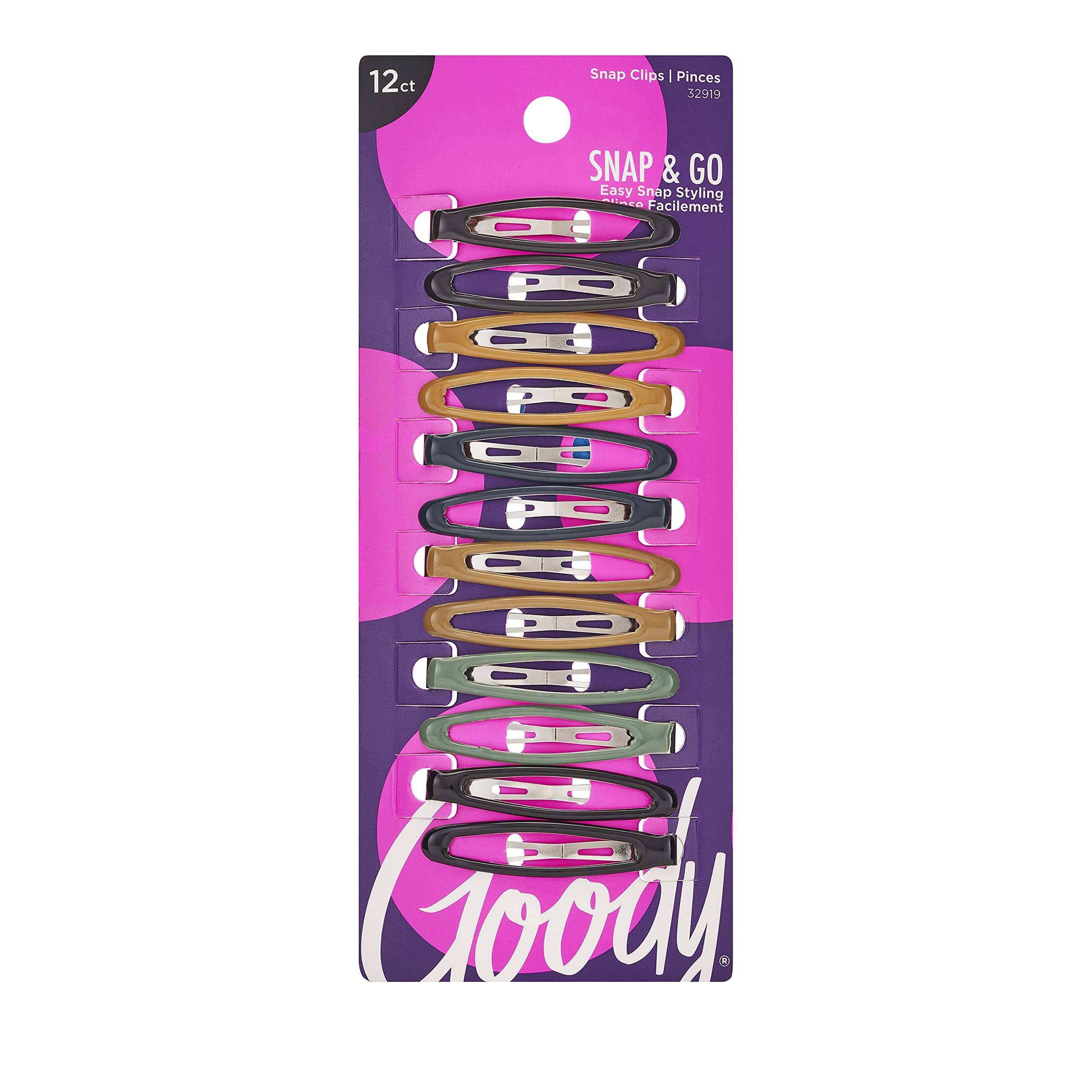 Goody 1942344 Epoxy Contour Hair Clips - Assorted Colors, 12ct