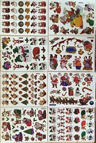 YAGOOXON Jazzstick Christmas Stickers for Kids Set Collection 8 Sheets