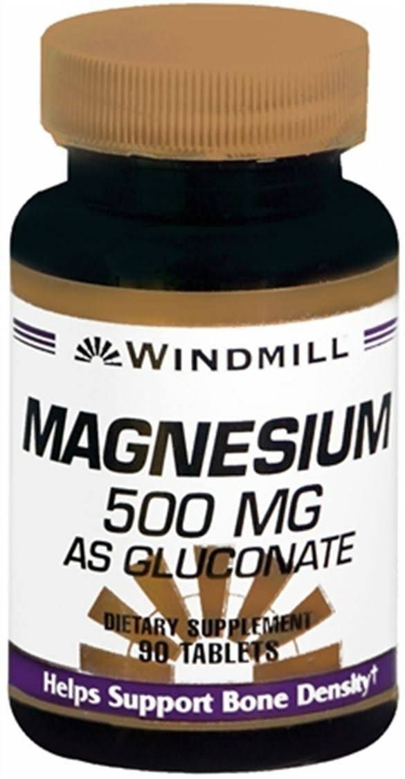 Windmill Magnesium Gluconate - 90 Tablets, 500mg