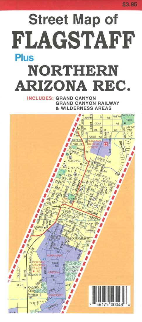 Street Map of Flagstaff plus Northern Arizona Rec. - North Star Mapping