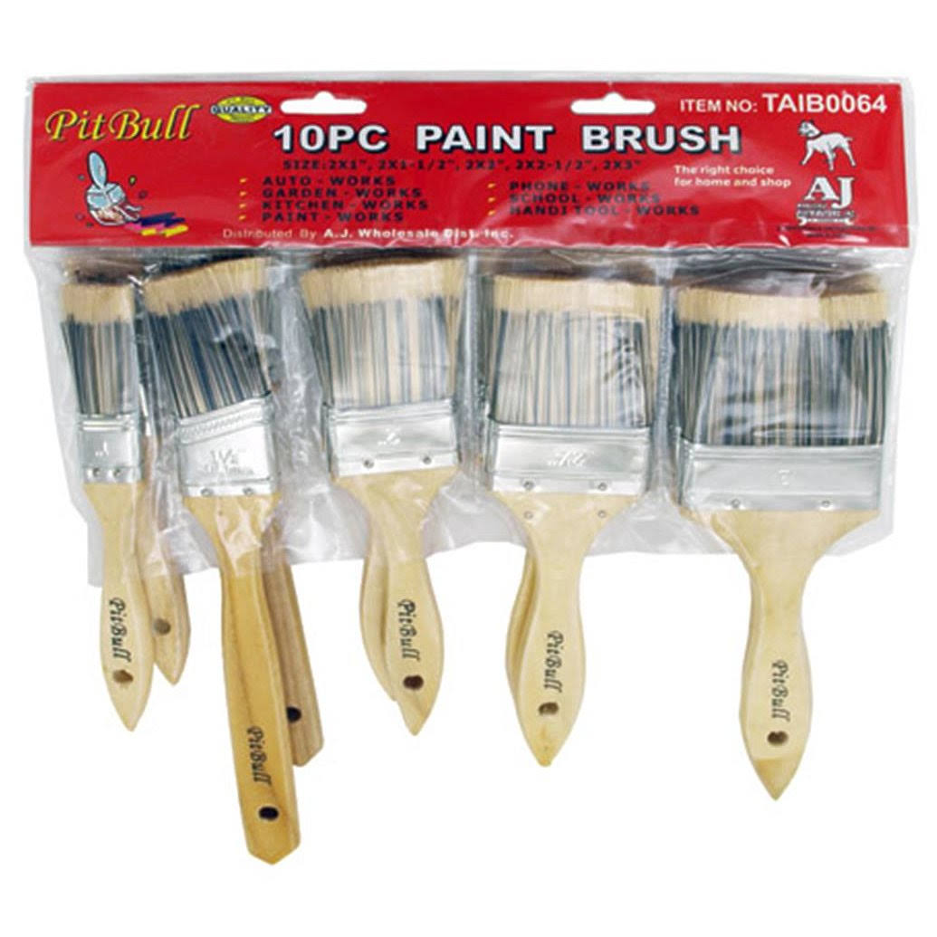 Grip Paint Brush Set - 10 Piece