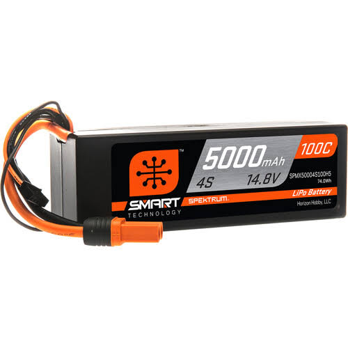 Spektrum Smart LiPo Battery - 5000mAh, 4S, 14.8V, 100C