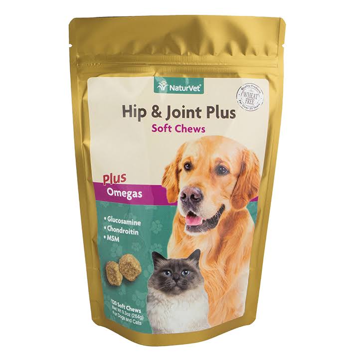 Naturvet Hip and Joint Plus Soft Chews for Pets - 120ct