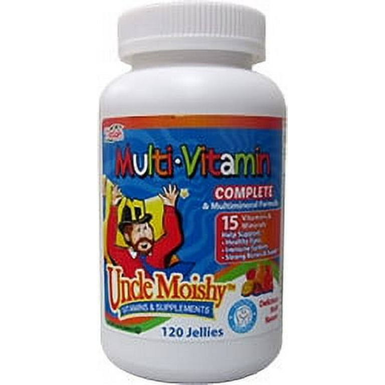 Uncle Moishy Childrens Multi-Vitamin Mineral Jellies With Choline - 120 Jellies