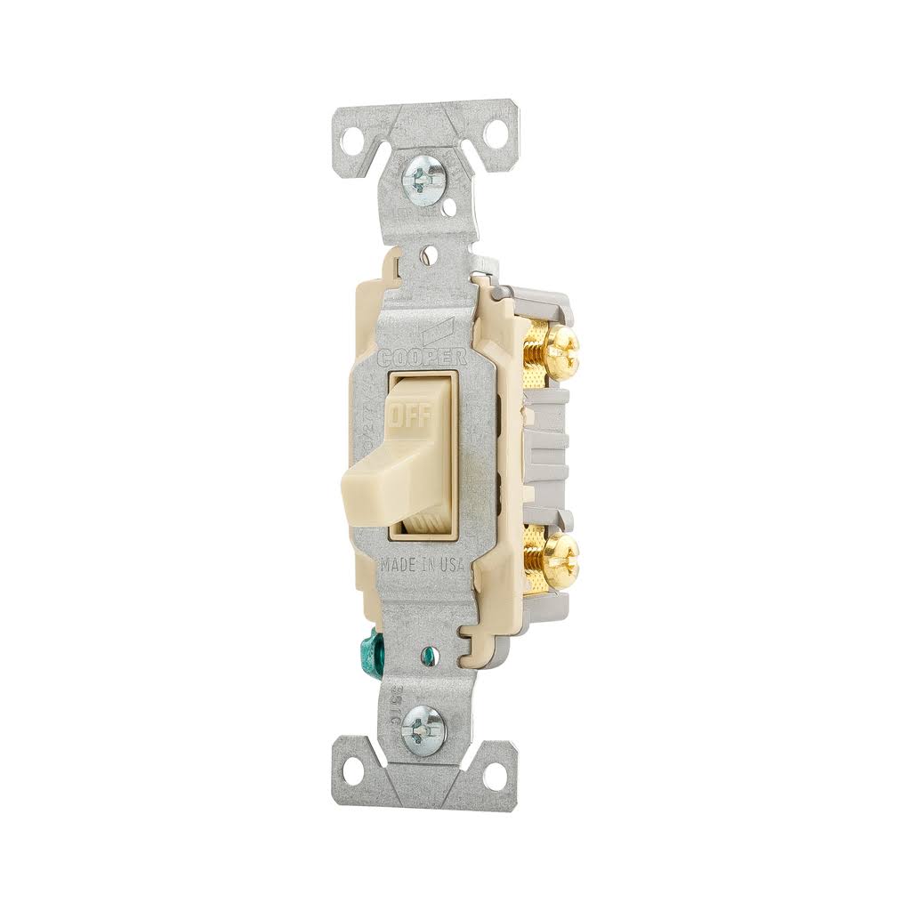 Cooper Wiring Devices Toggle Switch - 15A, 120/277V, Ivory