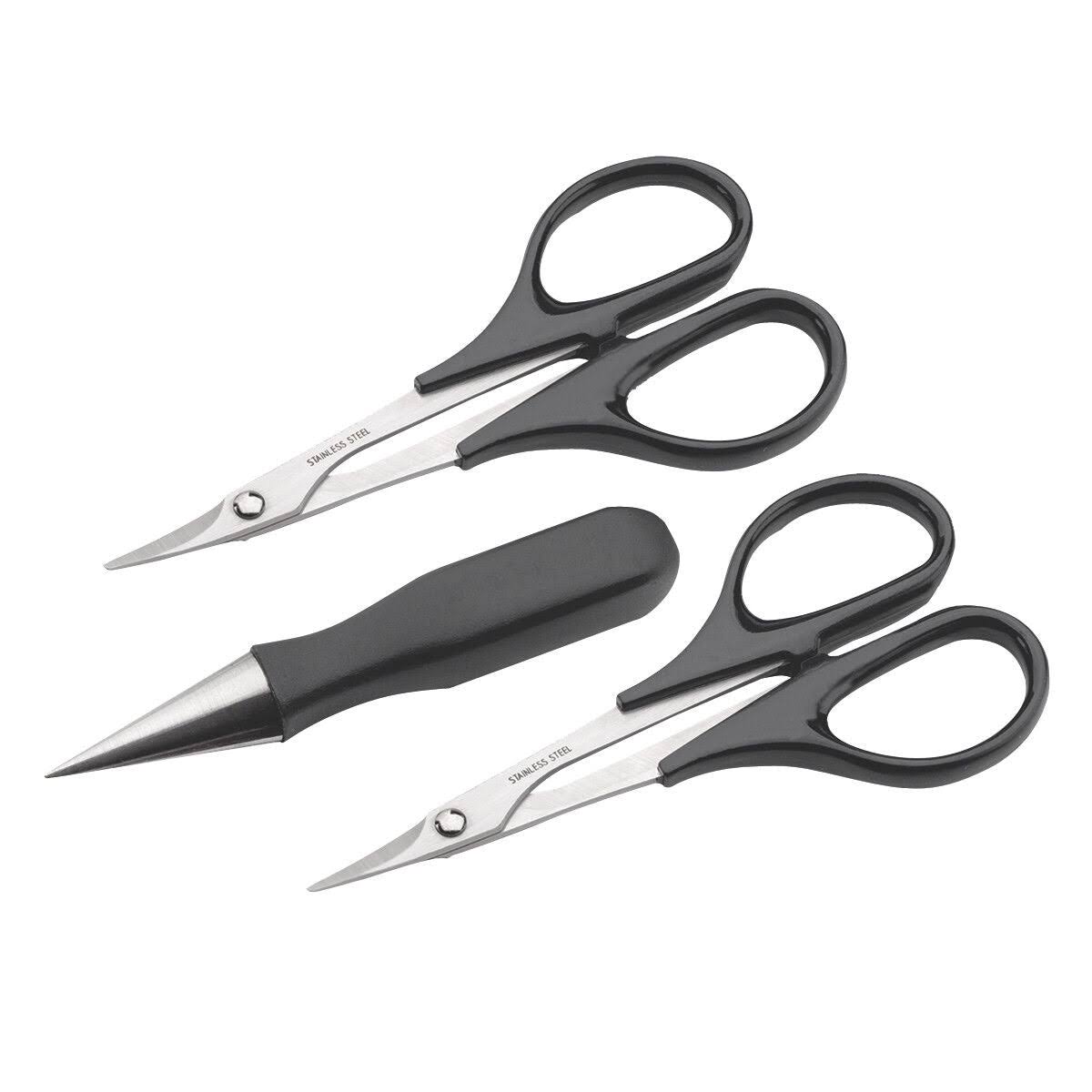 Du Bro Products Body Reamer Straight Scissors and Curved Scissors Set