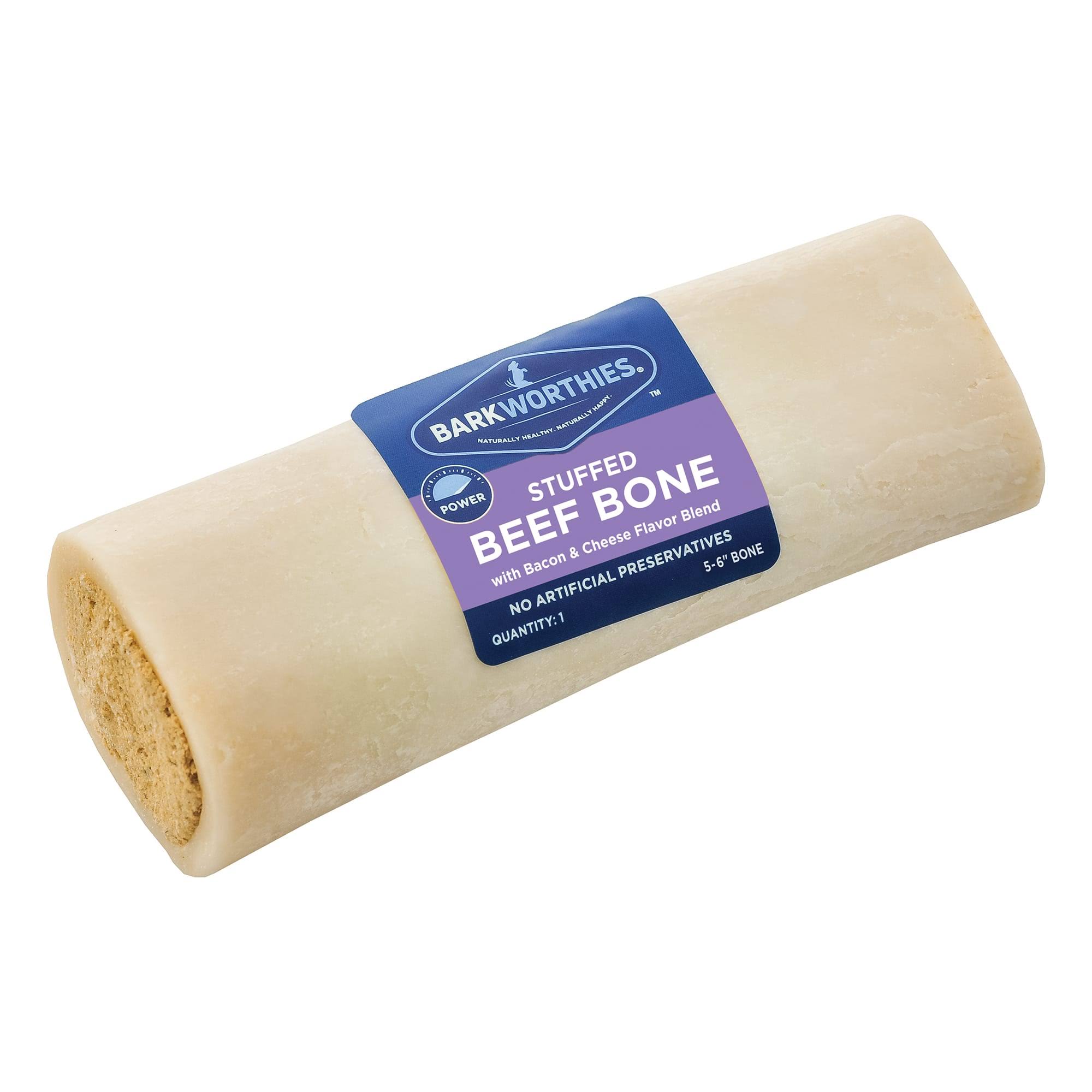 Barkworthies Large Bacon & Cheese Filled Bone for Dogs
