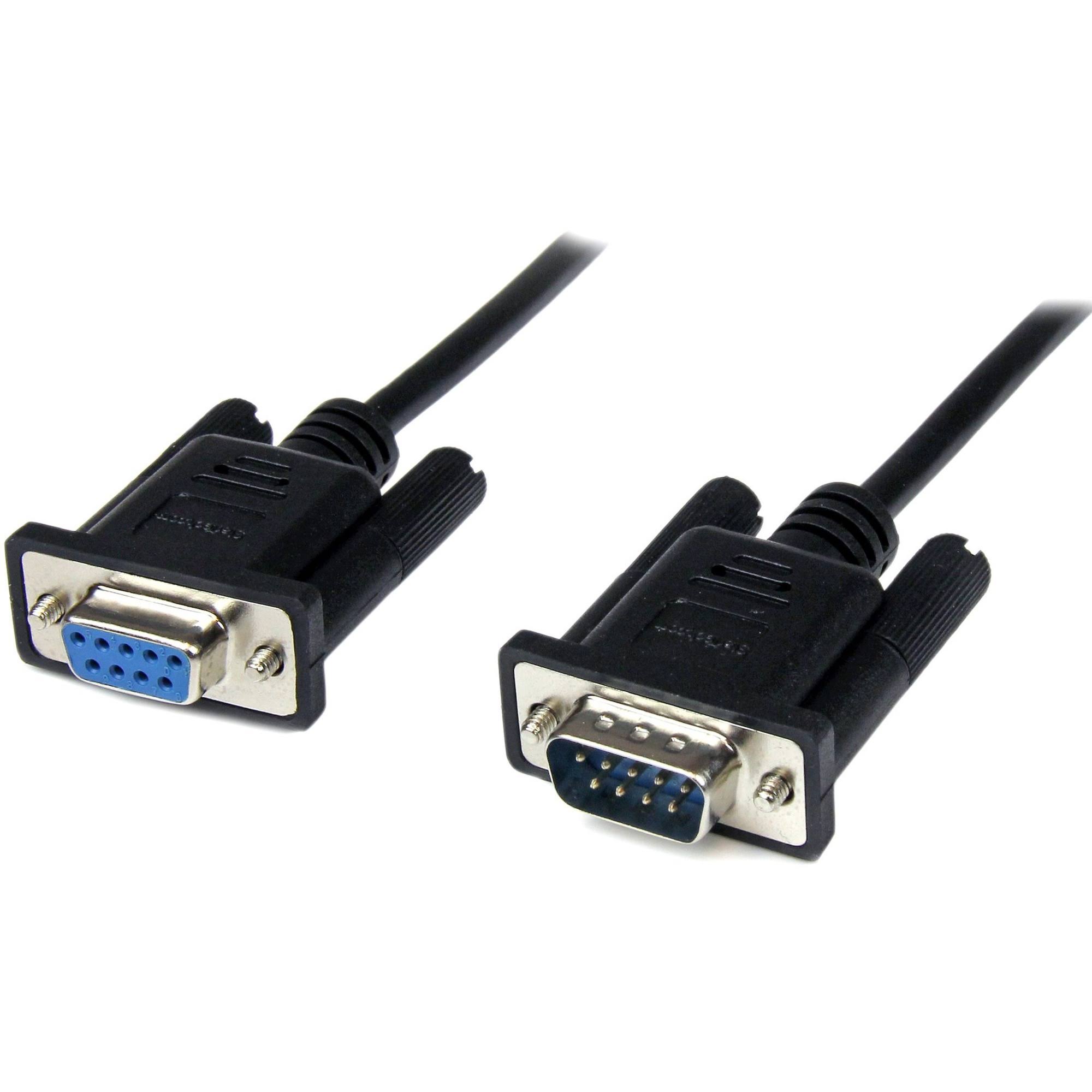 Startech Com Black DB9 RS232 Serial Null Modem Cable F M 1m