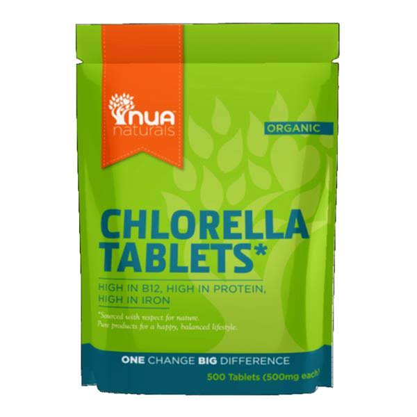 NUA Naturals Organic Chlorella 500 Tablets