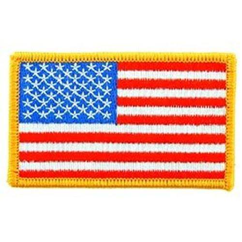 Eagle Emblems Pm0113 Patch-flag USA, Rect.gold (2"x3-1/4")