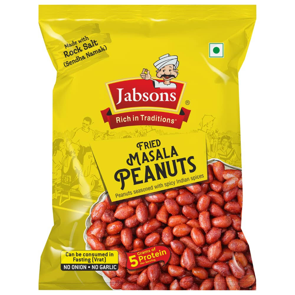 Jabsons Fried Masala Peanuts - 200 GM (7.05 oz)