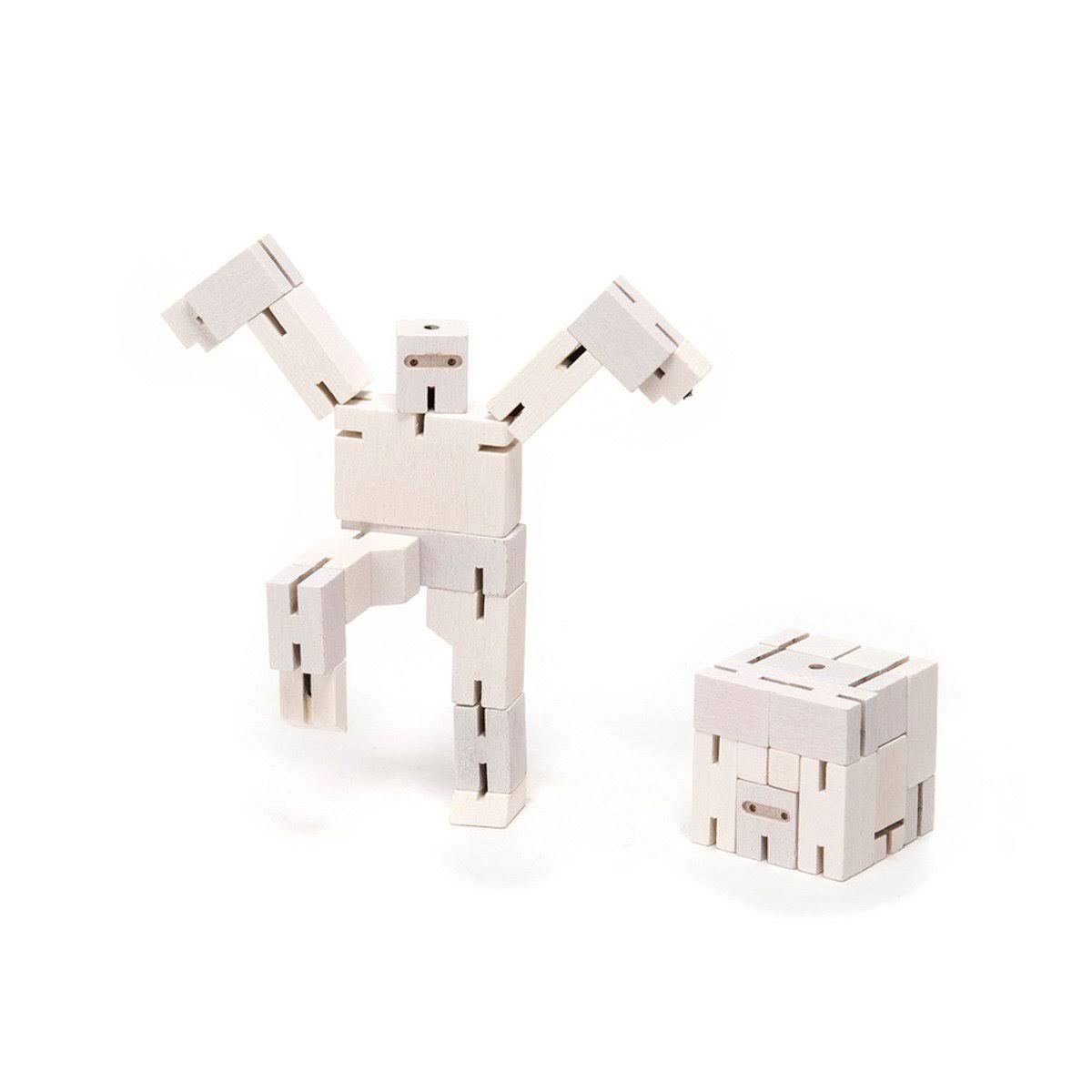 Cubebot Micro Wooden Robot Puzzle - Ninja White