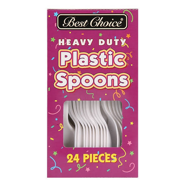 Best Choice Heavy Duty Plastic Spoon - 24 Count - Campbell's Foodland - Delivered by Mercato