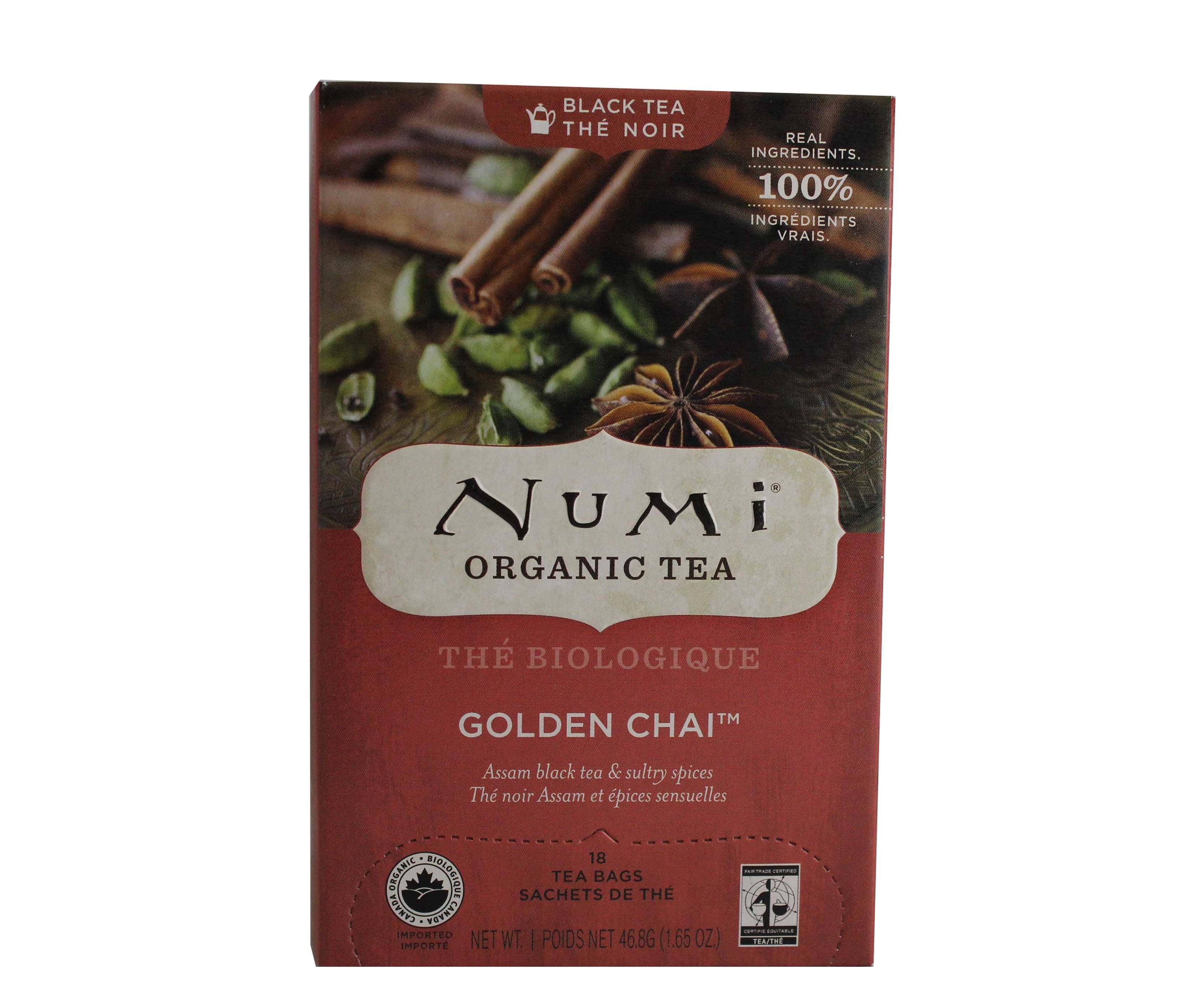 Numi Organic Golden Chai Tea - 18ct
