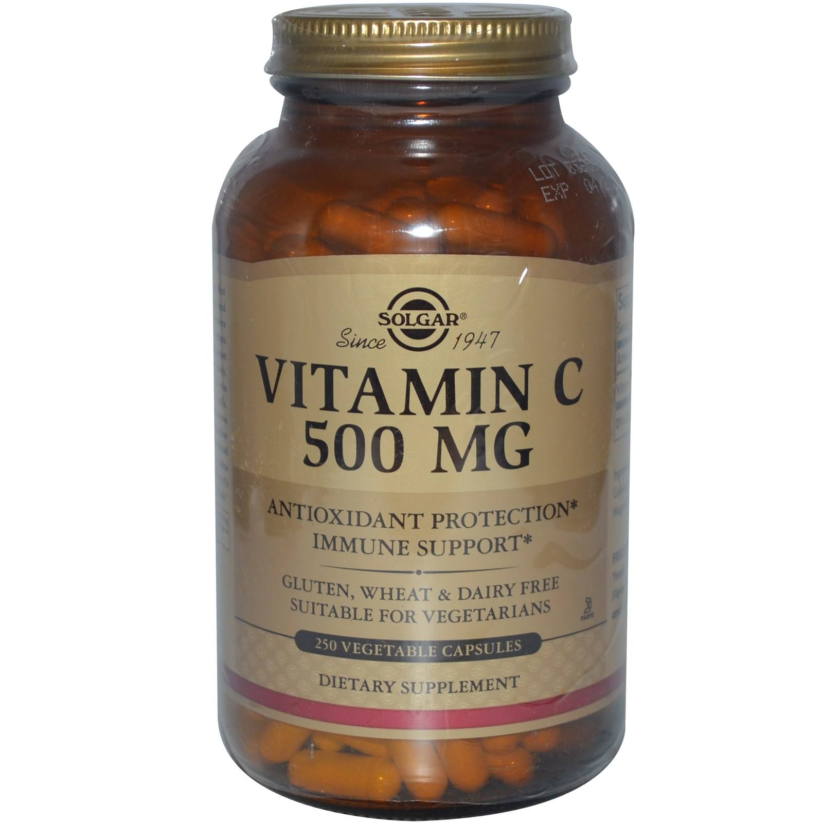 Solgar Vitamin C - 250 Veggie Capsules, 500mg