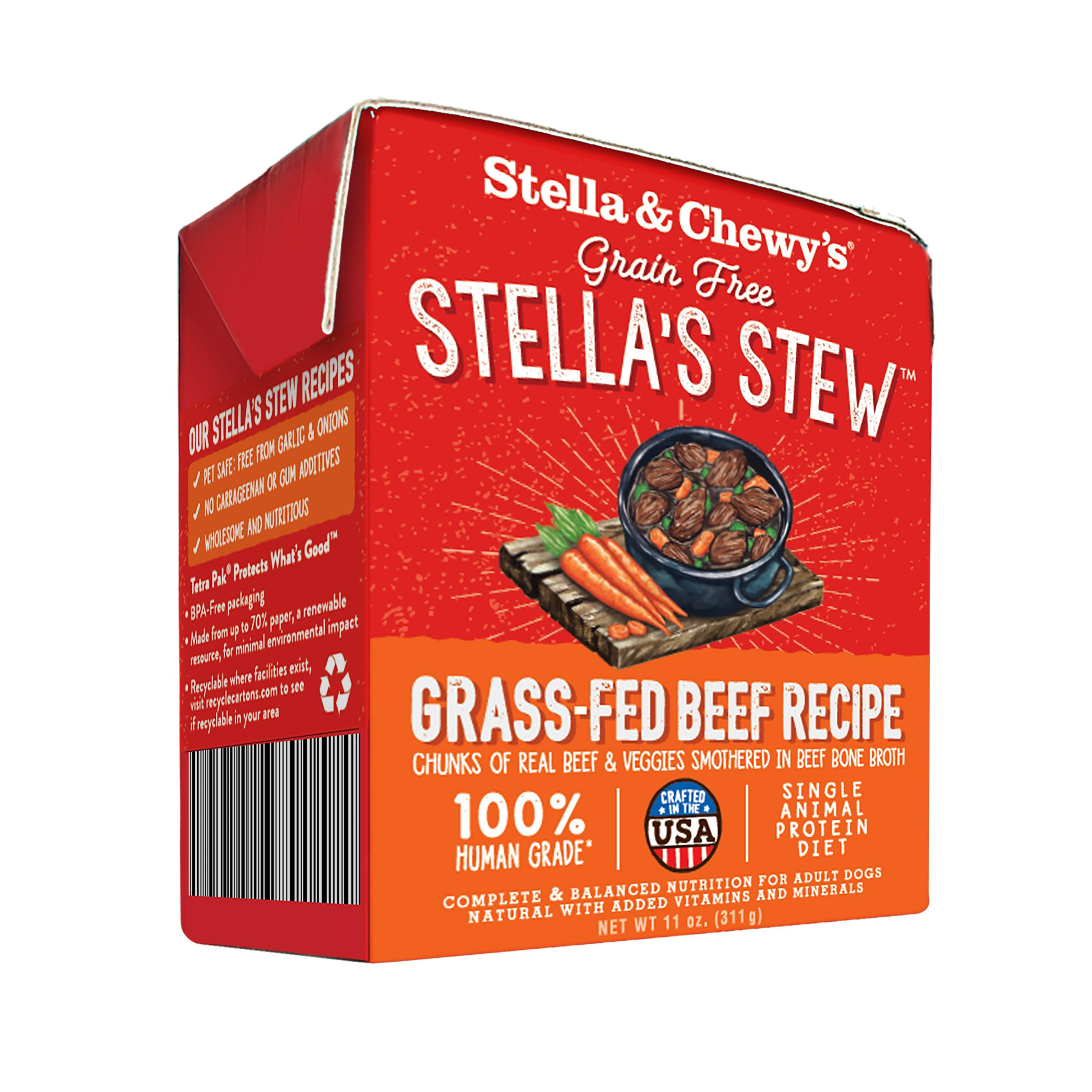 Stella & Chewy's Stella's Stew Grass-Fed Beef Wet Dog Food, 11-oz