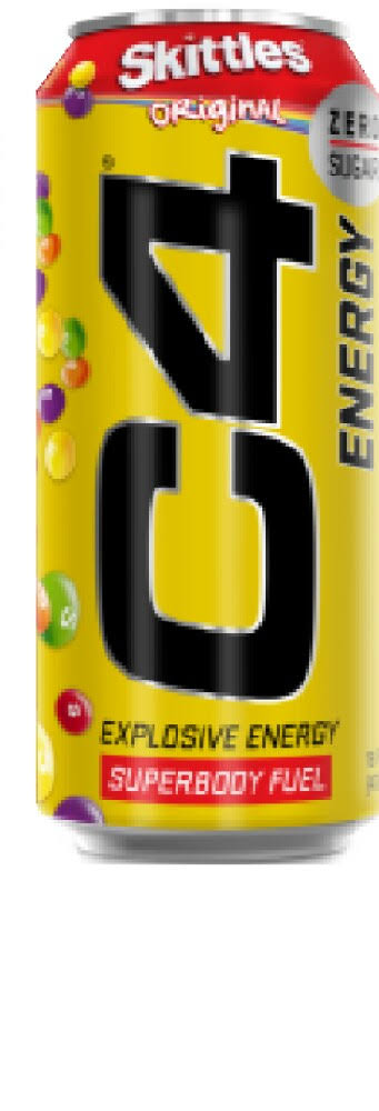 C4 Energy Drink, Zero Sugar, Original Skittles - 16 fl oz