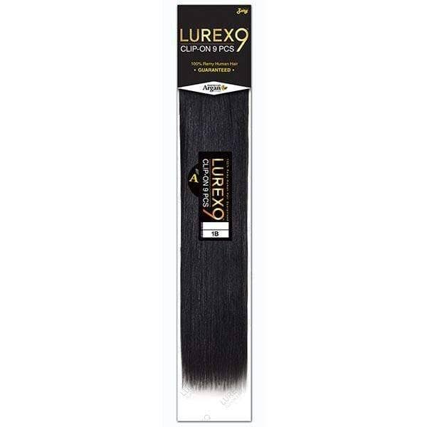 Zury Sis 100% Remy Human Hair Weave - Lurex Clip on 9 Pcs 16/18/22 inch - 1B / 22"