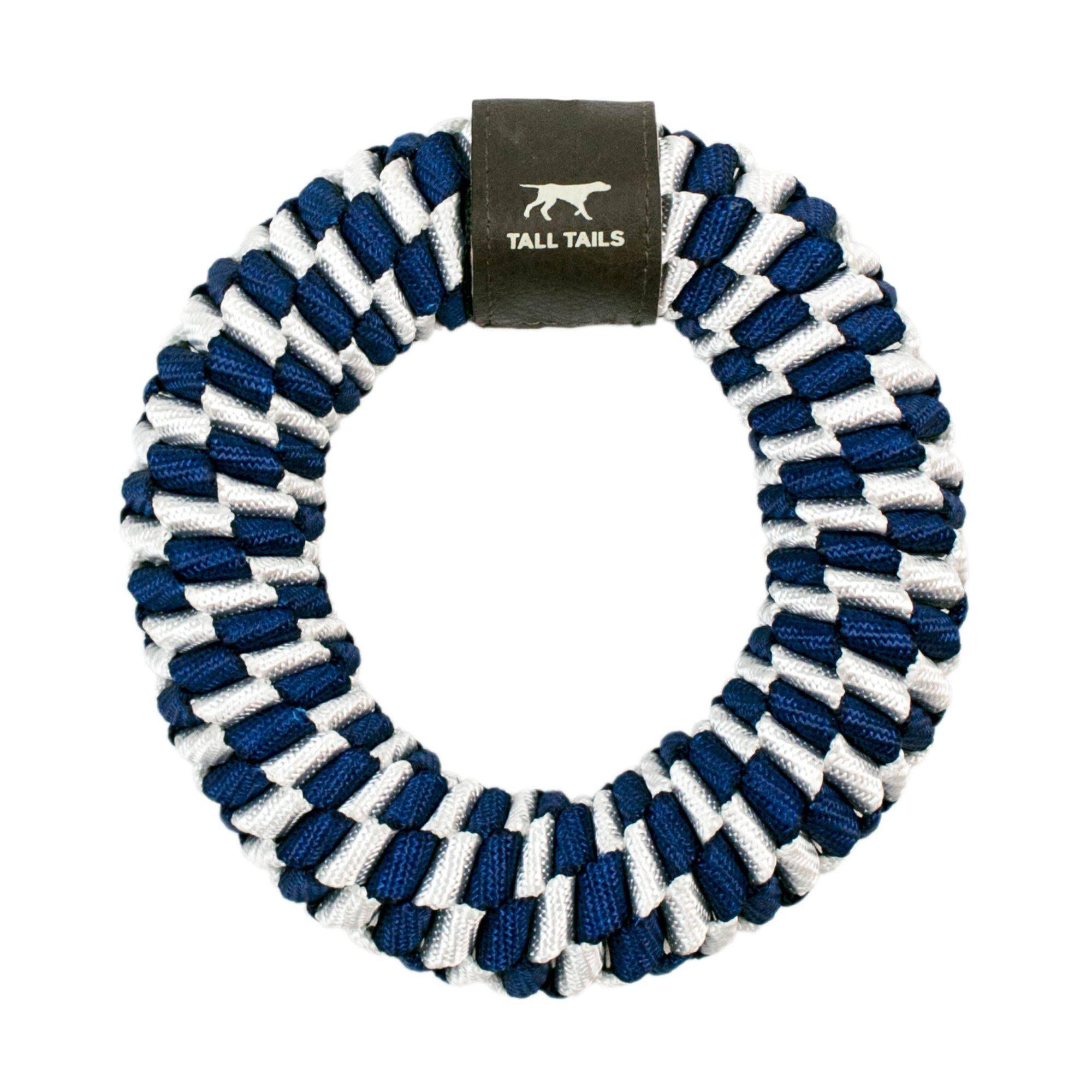 Tall Tails Braided Ring - Navy Blue | Dog Toy | Size: 6"