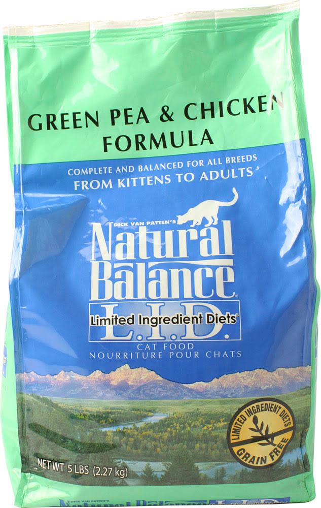 Natural Balance Dry Cat Food - Green Pea & Chicken, 5lb