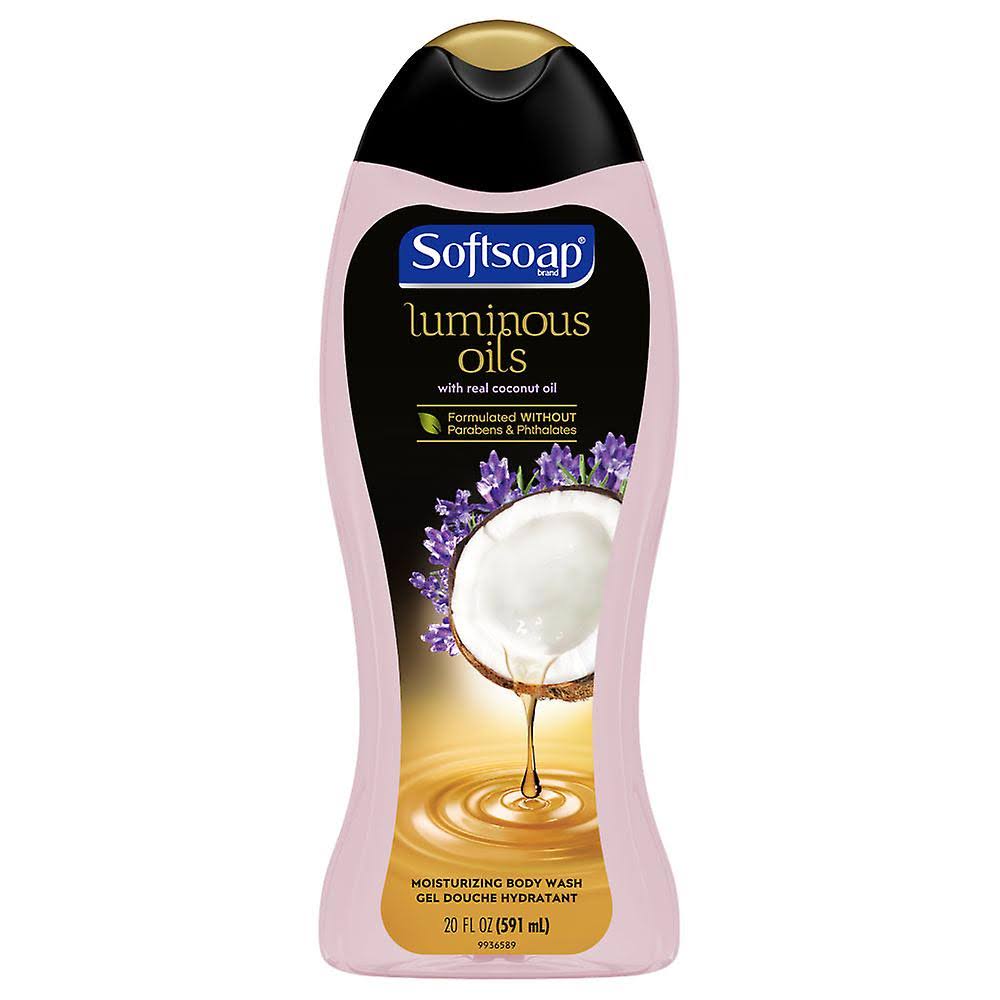 Softsoap luminous oils body wash, coconut oil & lavender, 20 oz