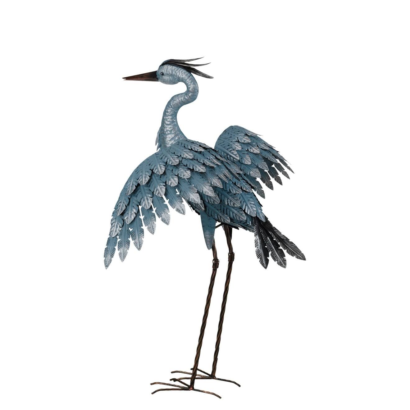 Regal Art & Gift 27 in. Metallic Blue Heron - Wings Out