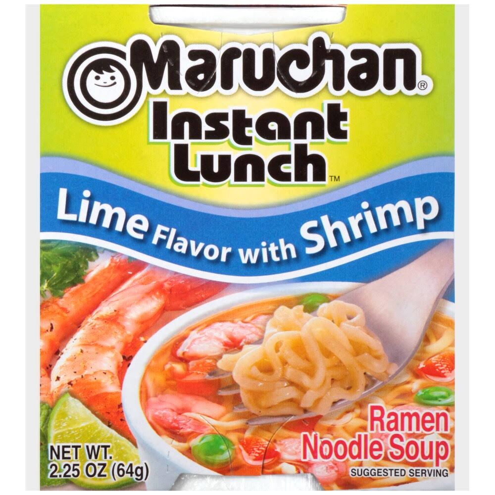 Maruchan Instant Lunch Ramen Noodle Soup - Lime Flavor with Shrimp, 2.25oz