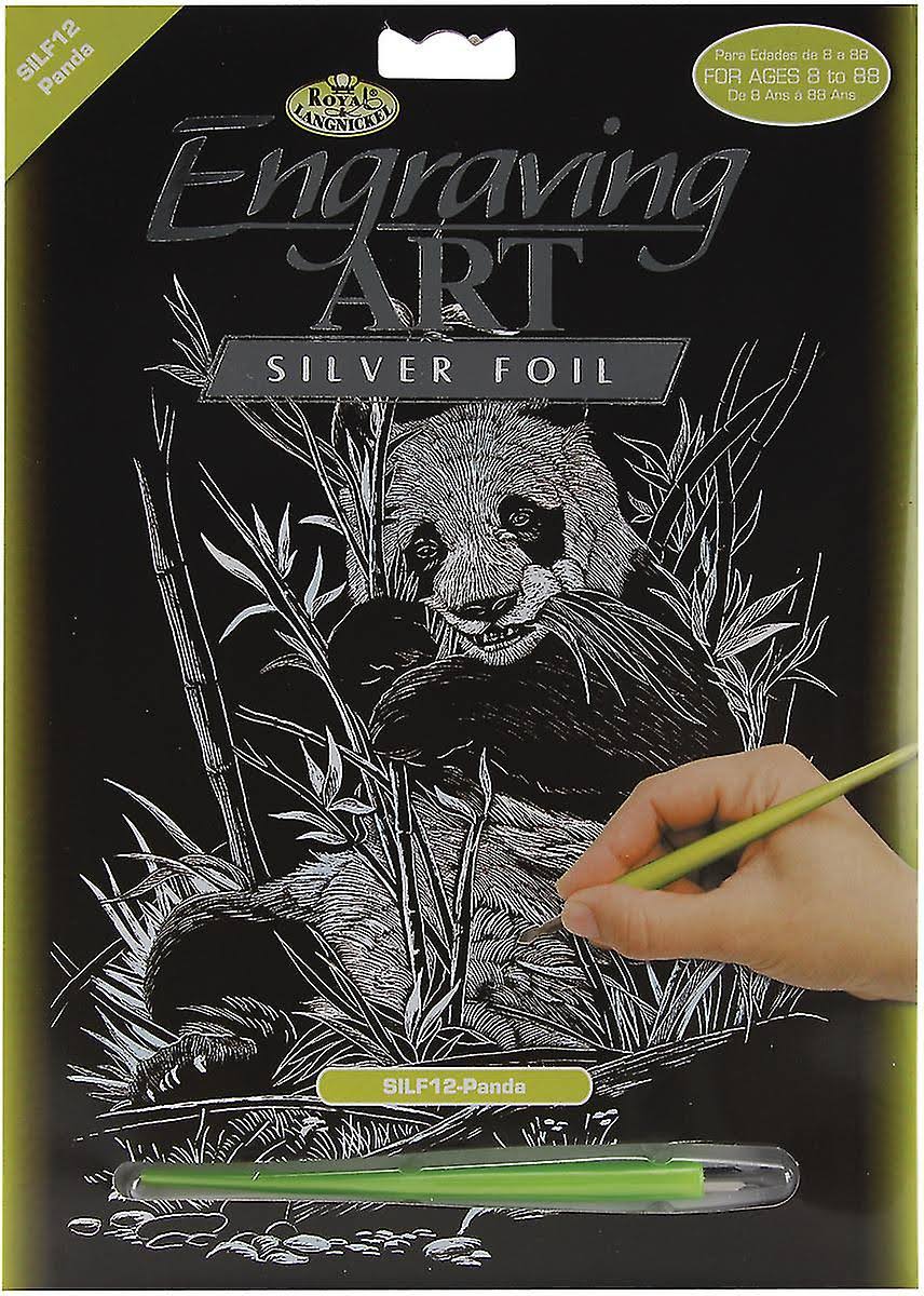 Royal Brush Silver Foil Engraving Art Kit - Panda