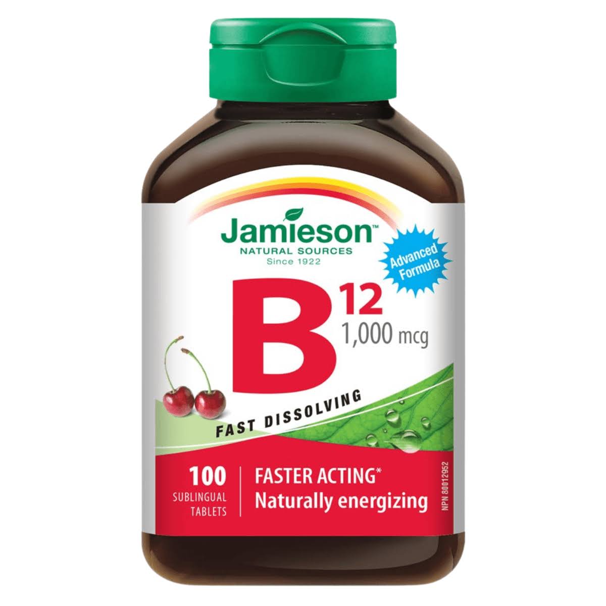 Jamieson Vitamin B12 Methylcobalamin Supplement - 100 Sublingual Tablets