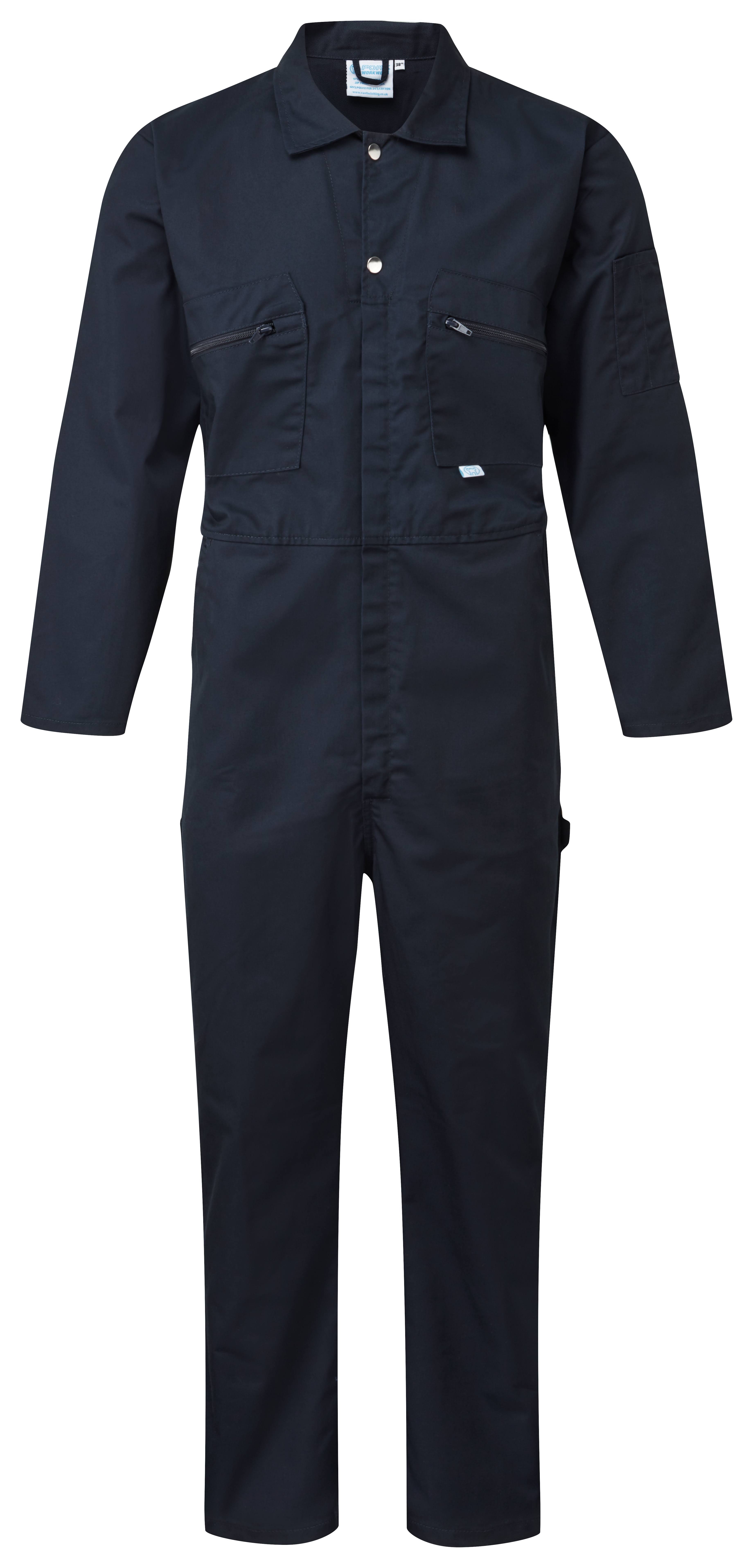 Fort Zip Front Boilersuit - Navy Blue 38 Inches