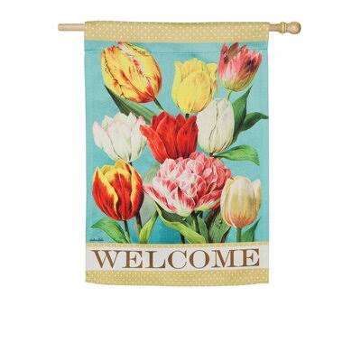 Evergreen Enterprises, Inc. Tulips 2-Sided Polyester 43 x 29 in. House Flag