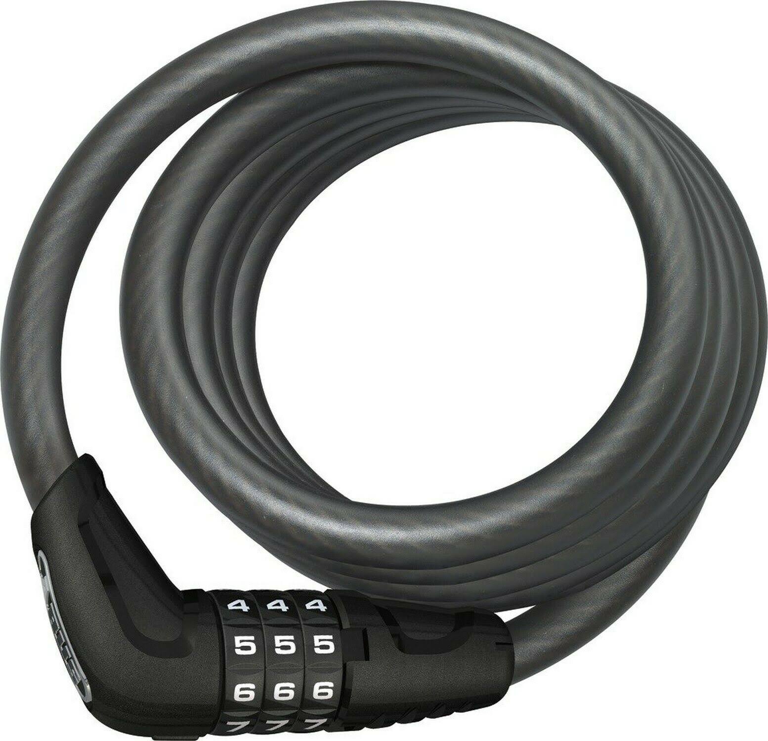 Abus Star 4508 Combination Coiled Cable Lock - Black, 150cm x 8mm