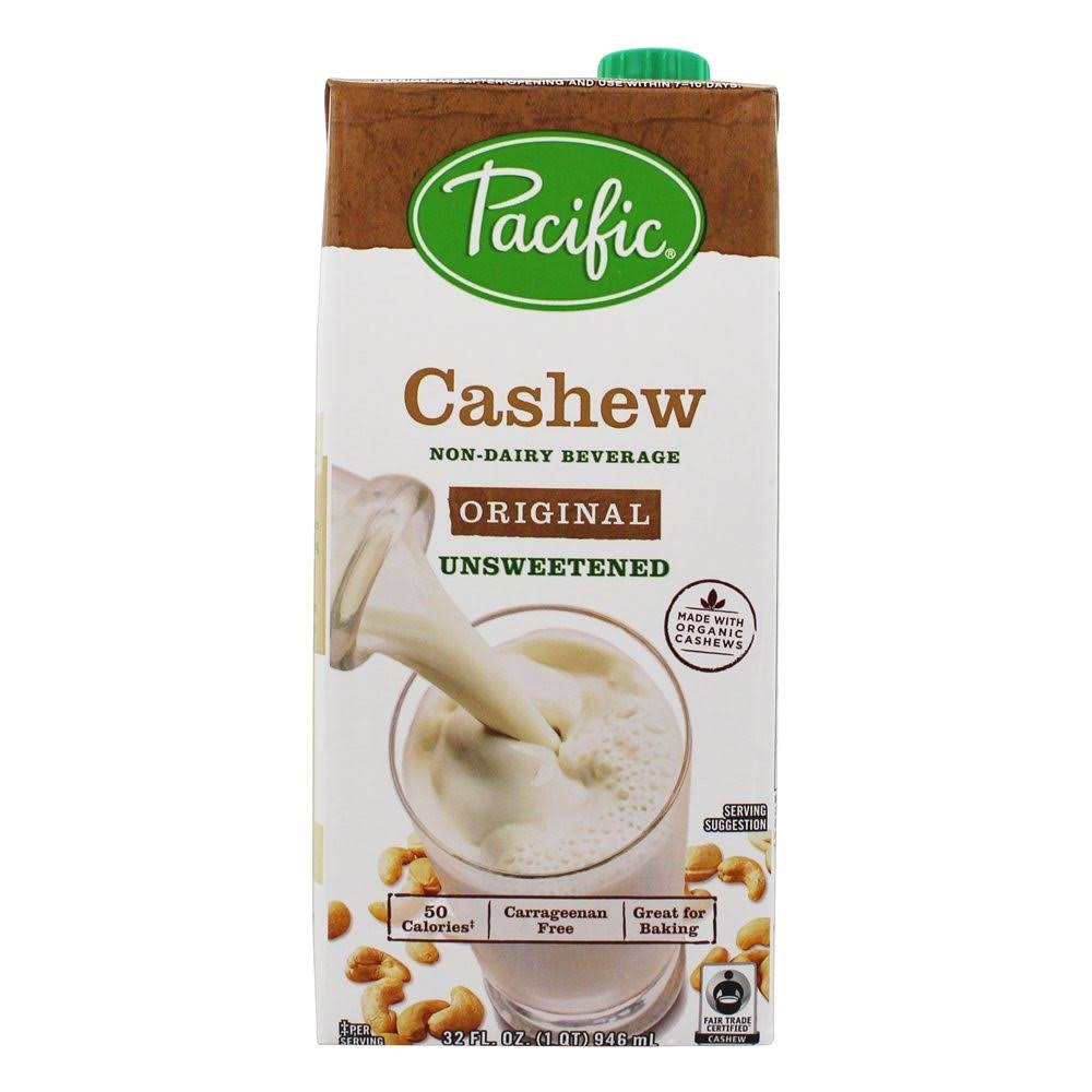 Pacific Foods Cashew Nondairy Beverage Unsweetened Original 32 FL oz