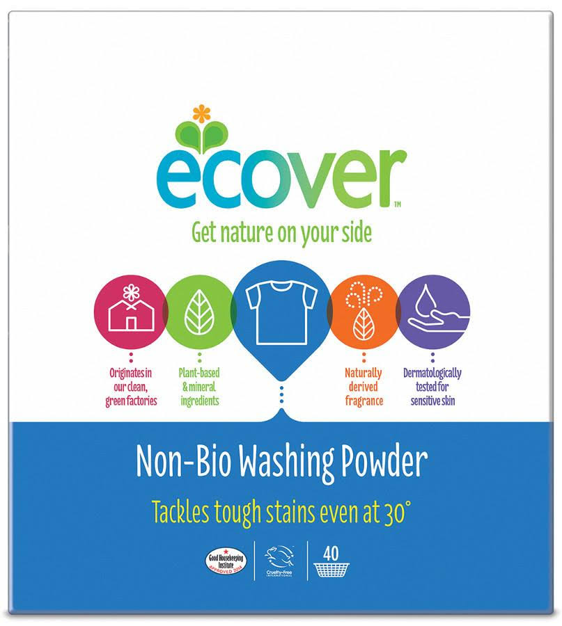 Ecover Non-Bio Washing Powder - 40 Washes, 3kg