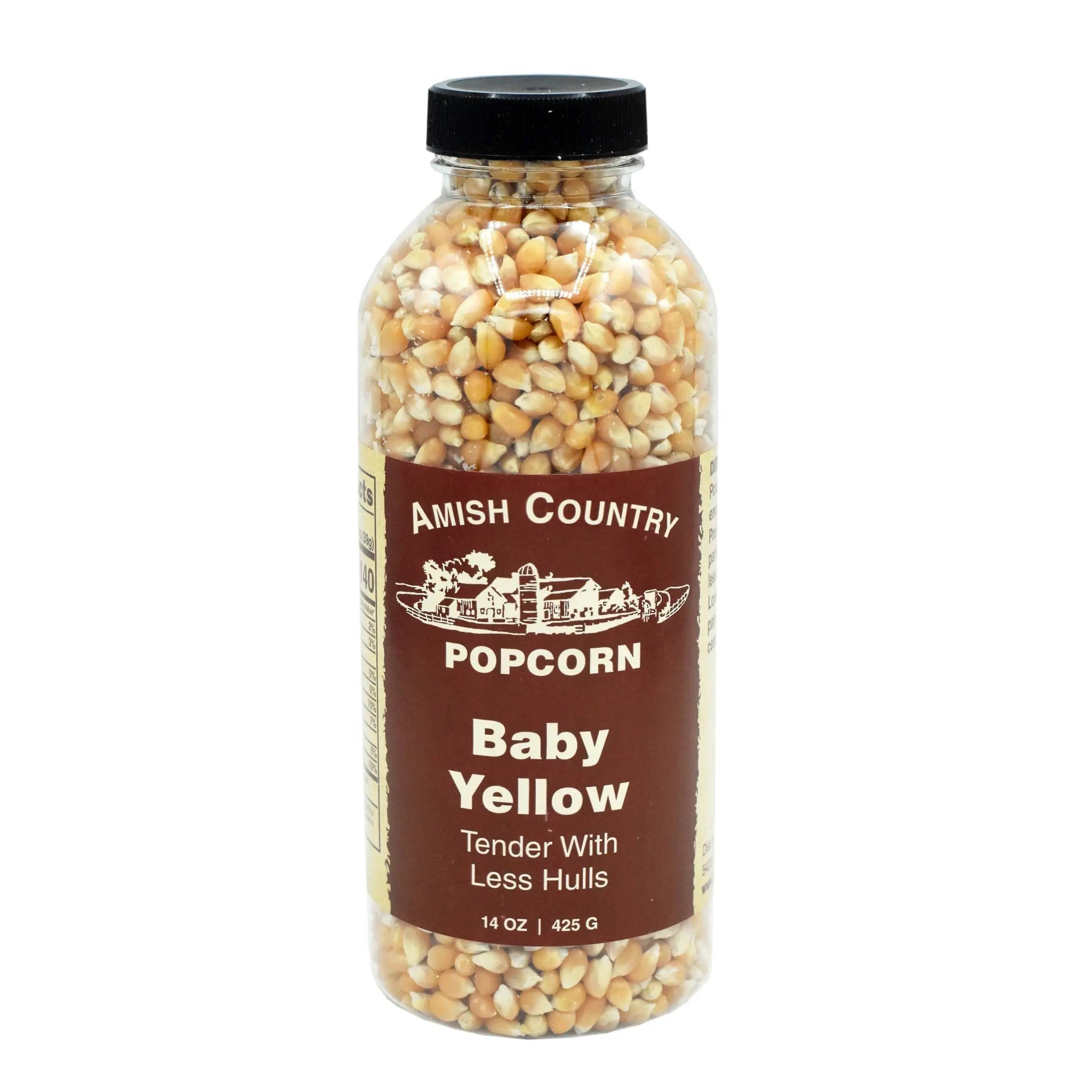 Amish Country Popcorn | 14 oz Bottle | Baby Yellow Popcorn Kernels | O