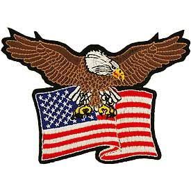 Eagle Emblems Pm0805 Patch-usa, Eagle, Flag (4-3/8")