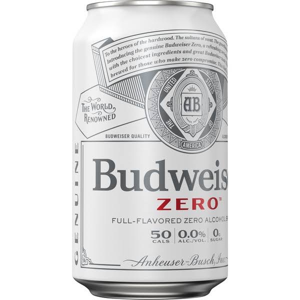 Budweiser Zero Full-Flavored Non Alcoholic Beer Can - 12 oz
