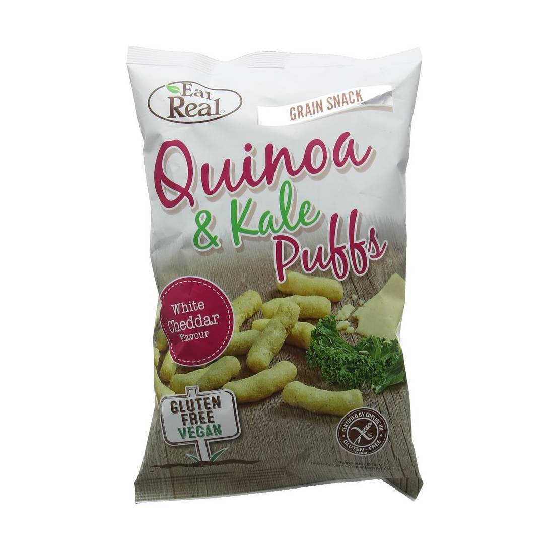 Eat Real Quinoa and Kale Corn Puffs White Cheddar Flavour - 113g