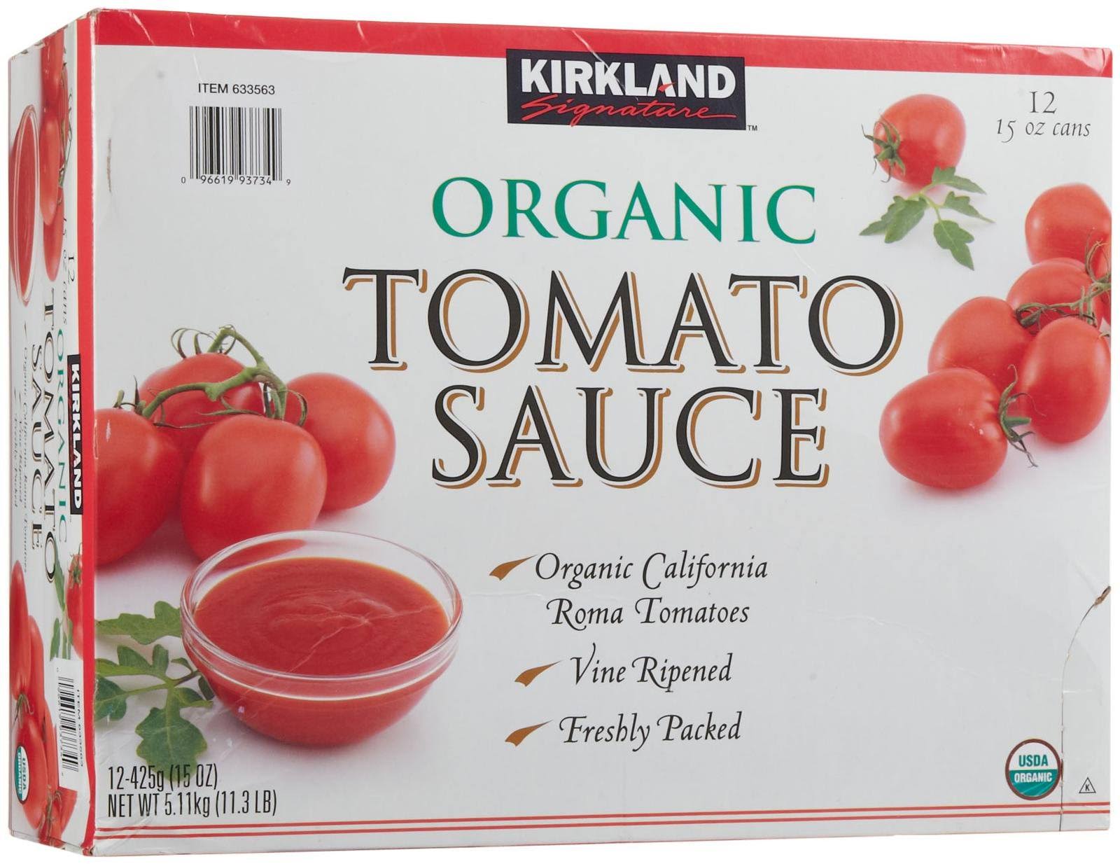 Kirkland Signature Organic Tomato Sauce - 15oz, 12pk