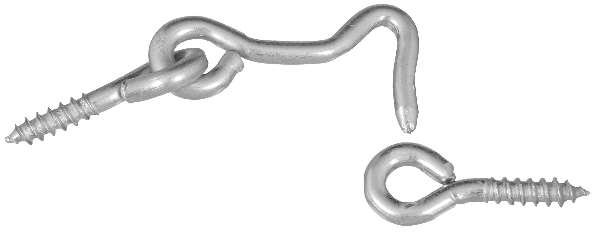 National Hardware Steel Hook and Eye - 1 1/2", Zinc Plated