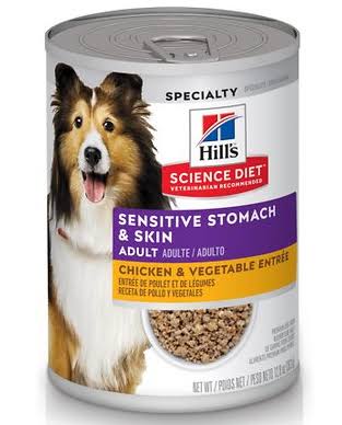 Hill's Science Diet Adult Sensitive Stomach & Skin Chicken & Vegetable Entree Canned Dog Food
