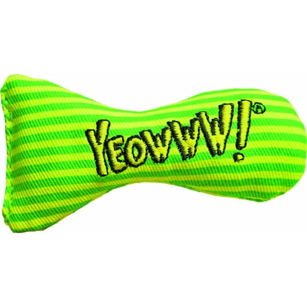 Yeowww Stinkies Catnip Toy - Green Stripes
