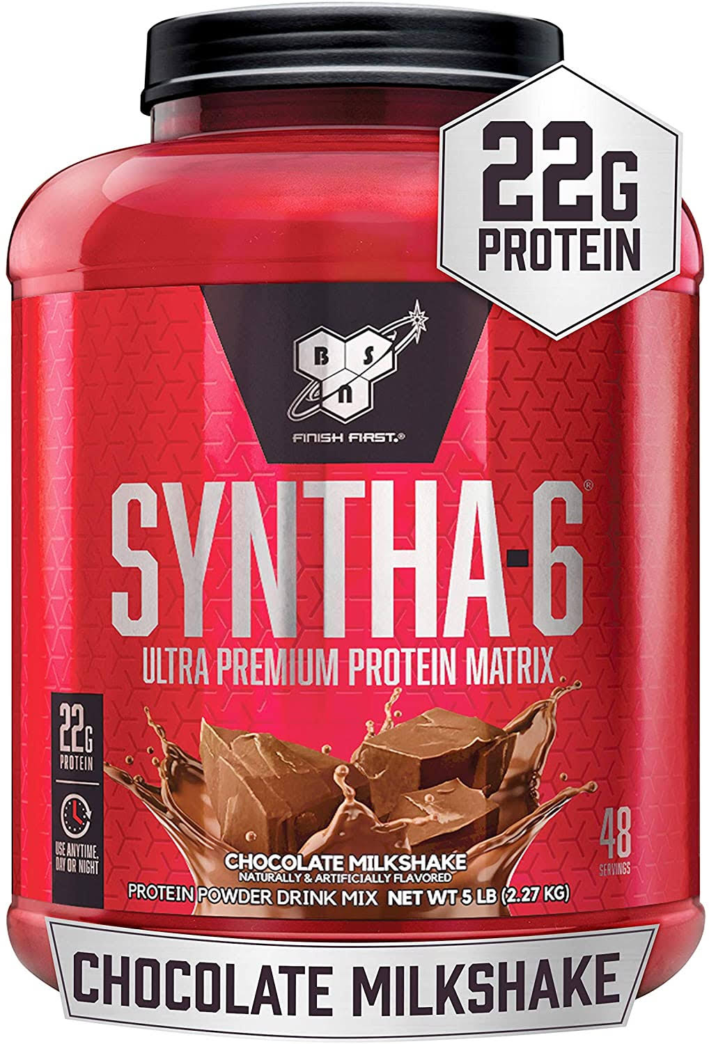 BSN Syntha6 Protein Powder Sports Supplement Drink Mix - Chocolate Milkshake, 5lbs