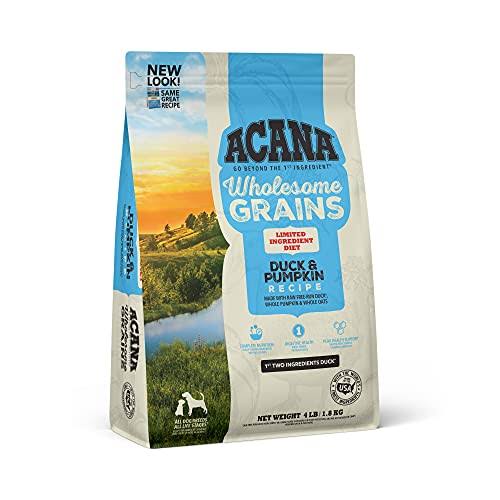Acana Wholesome Grains Limited Ingredient Duck & Pumpkin Recipe Dry Dog Food - 4 lb. Bag