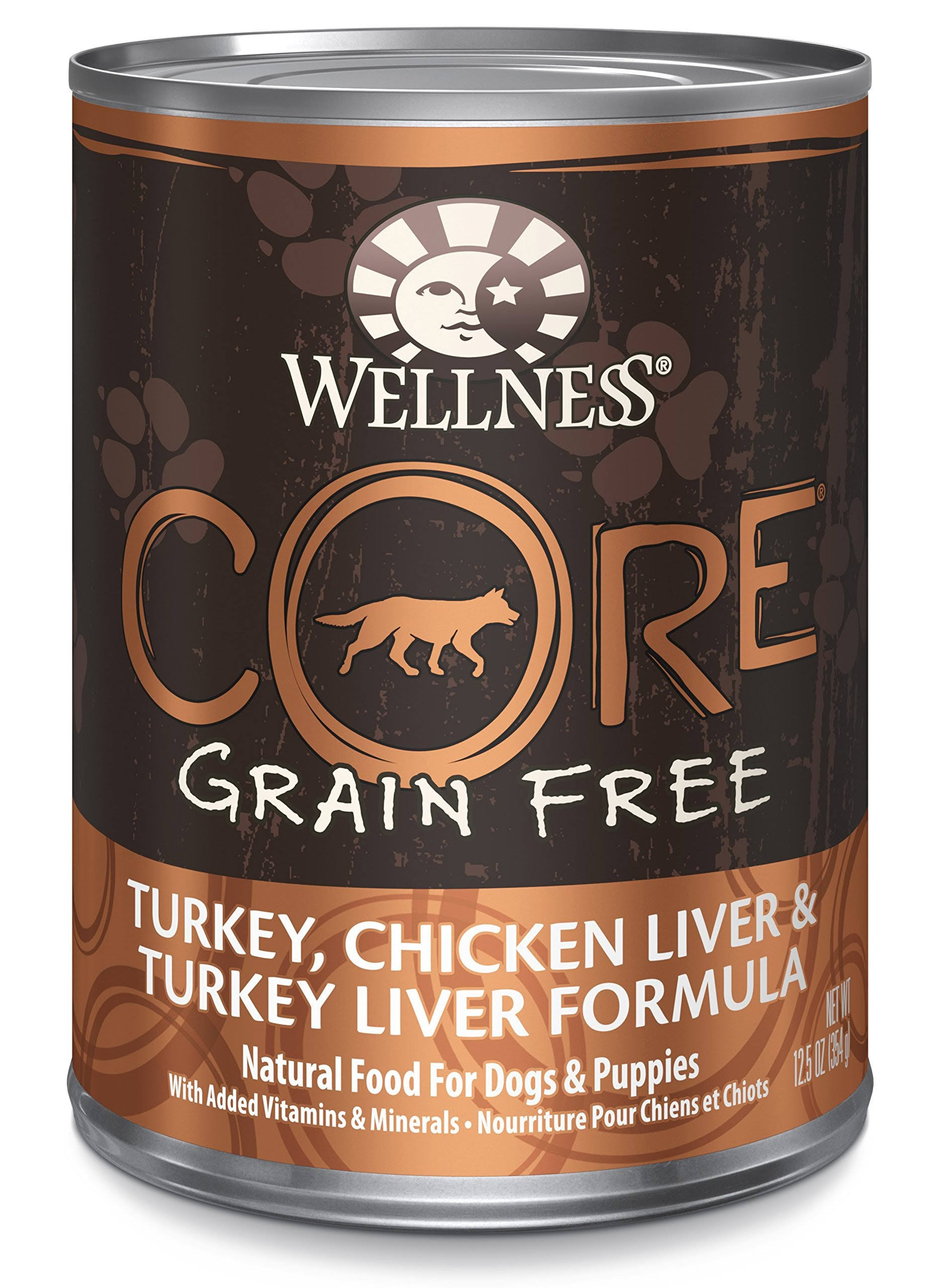 Wellness Core Natural Grain Free Wet Canned Dog Food - Turkey and Chicken, 12.5oz