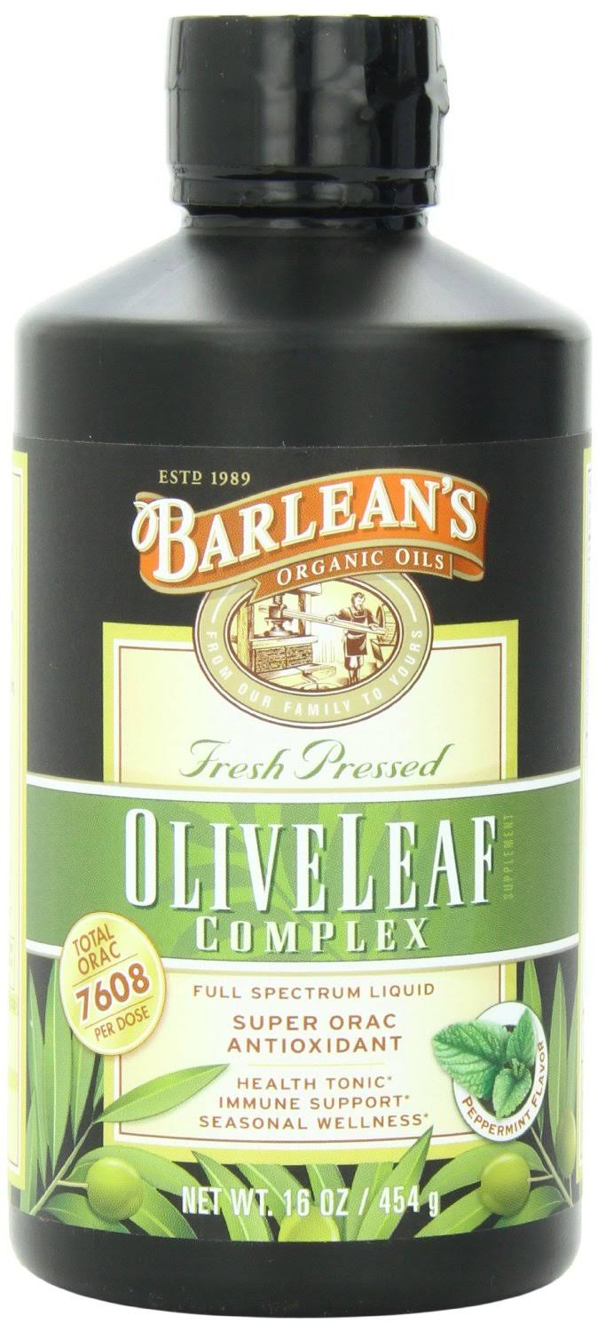 Barlean's Organic Oils Olive Leaf Complex - Peppermint, 16 fl oz