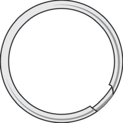Split Key Ring, 1-3/4", 50 pk., Hy-Ko, KB110