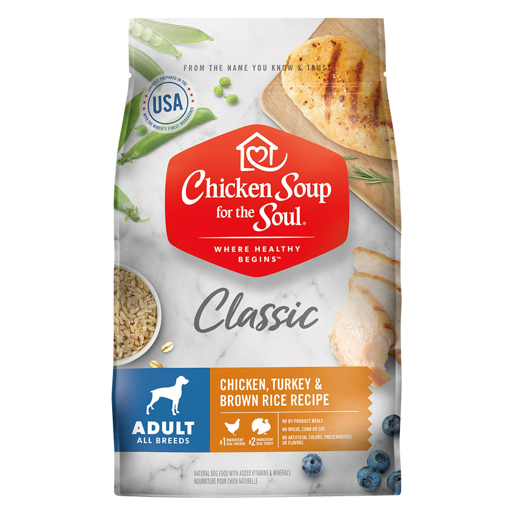 Chicken Soup for The Soul Chicken, Turkey & Brown Rice Adult Recipe Dry Dog Food - 4.5-lb