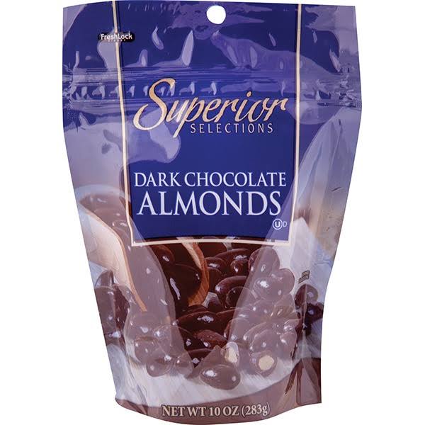 Superior Dark Chocolate Almonds - 10oz
