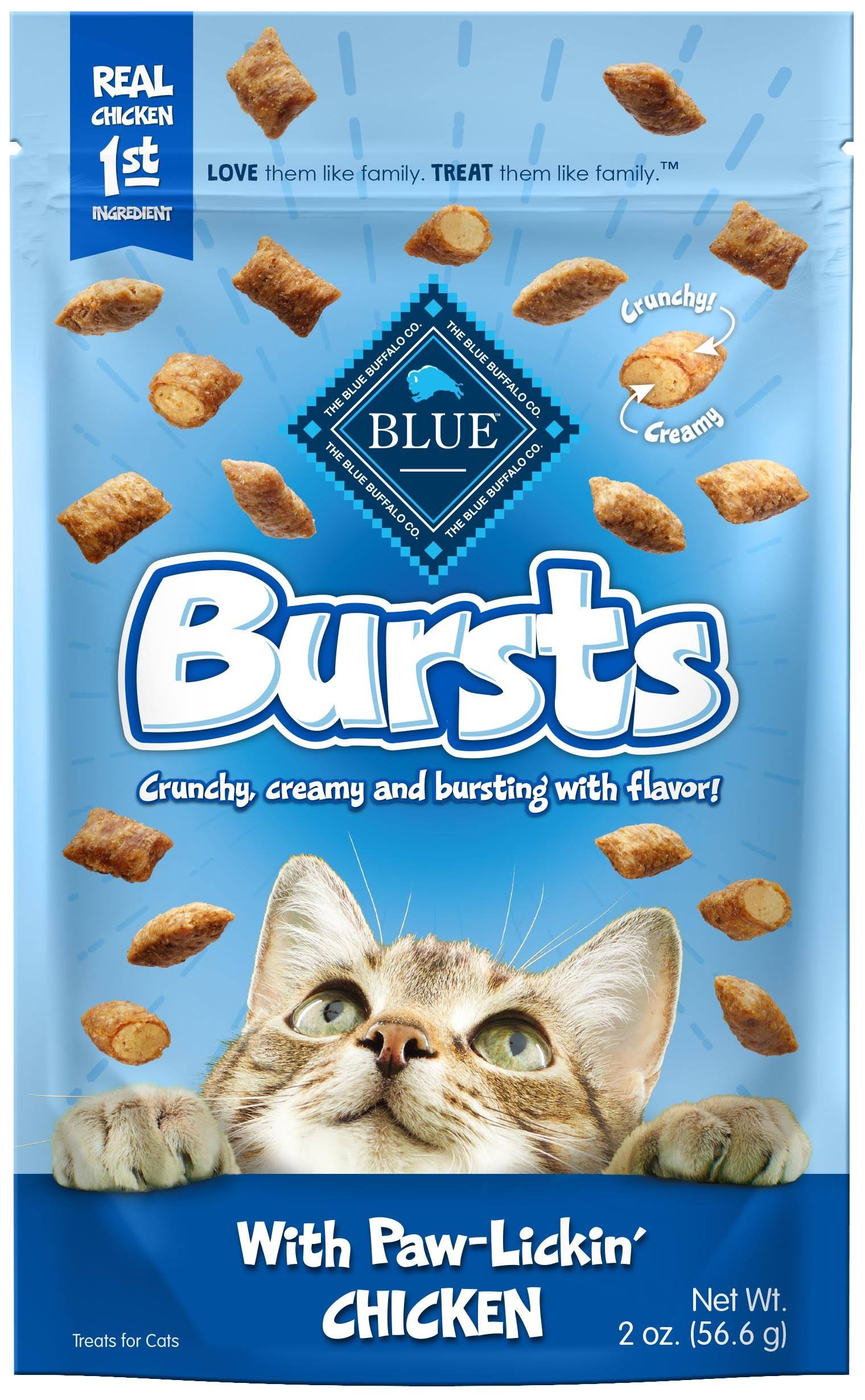 Blue Buffalo Blue Bursts Cat Treats, with Paw-Lickin Chicken - 2 oz